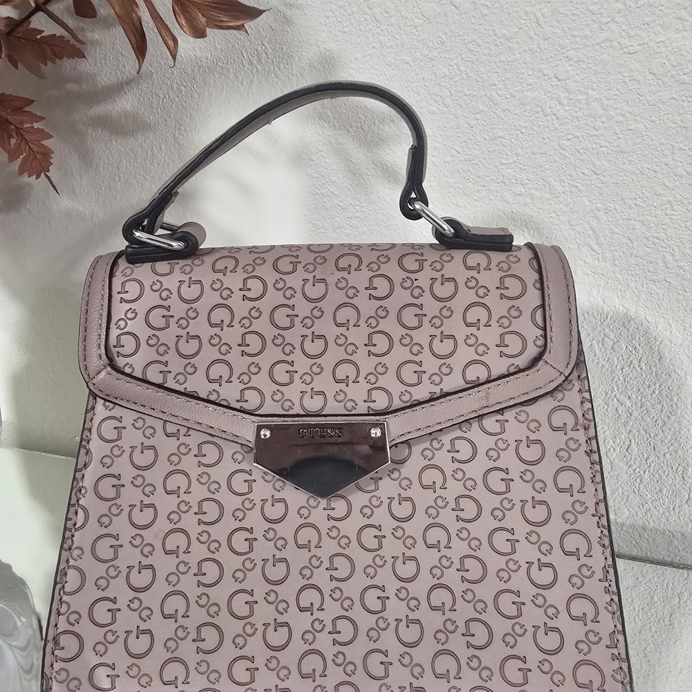 Guess Pink Monogram Women's Bag